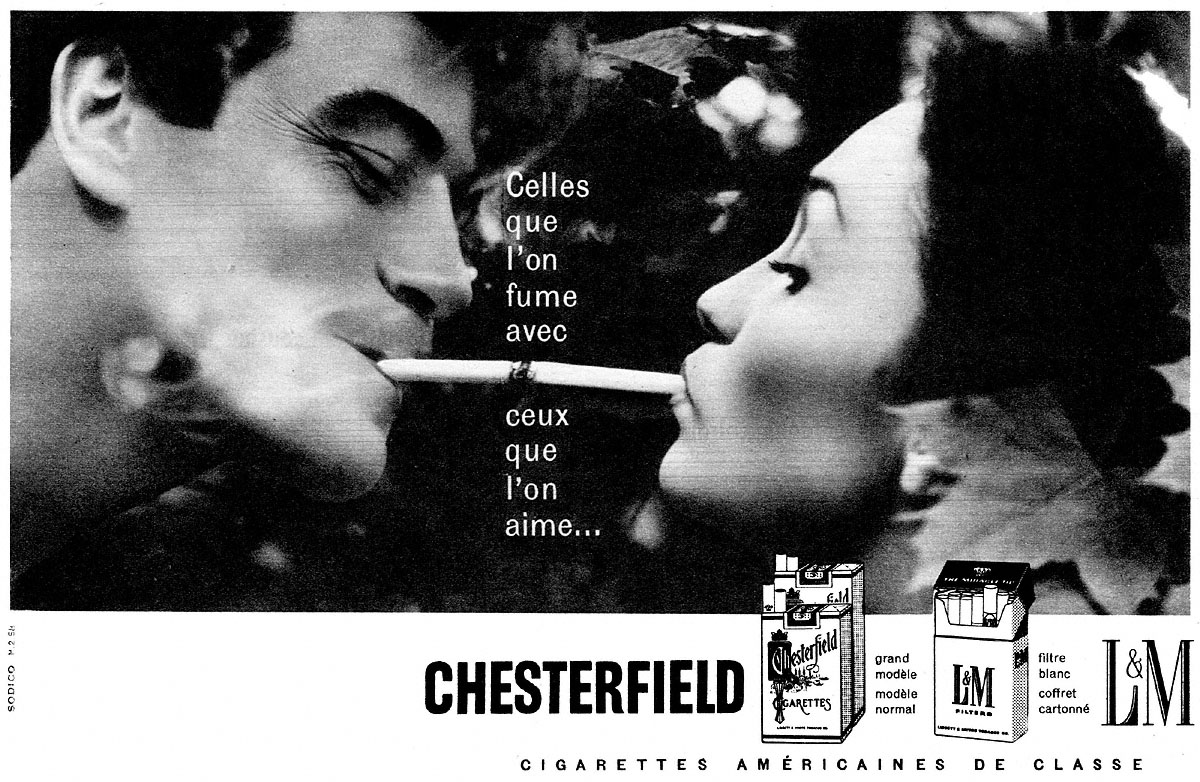 Advert Chesterfield 1958