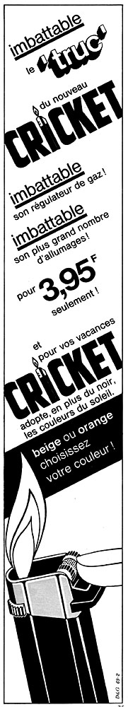 Advert Cricket 1969