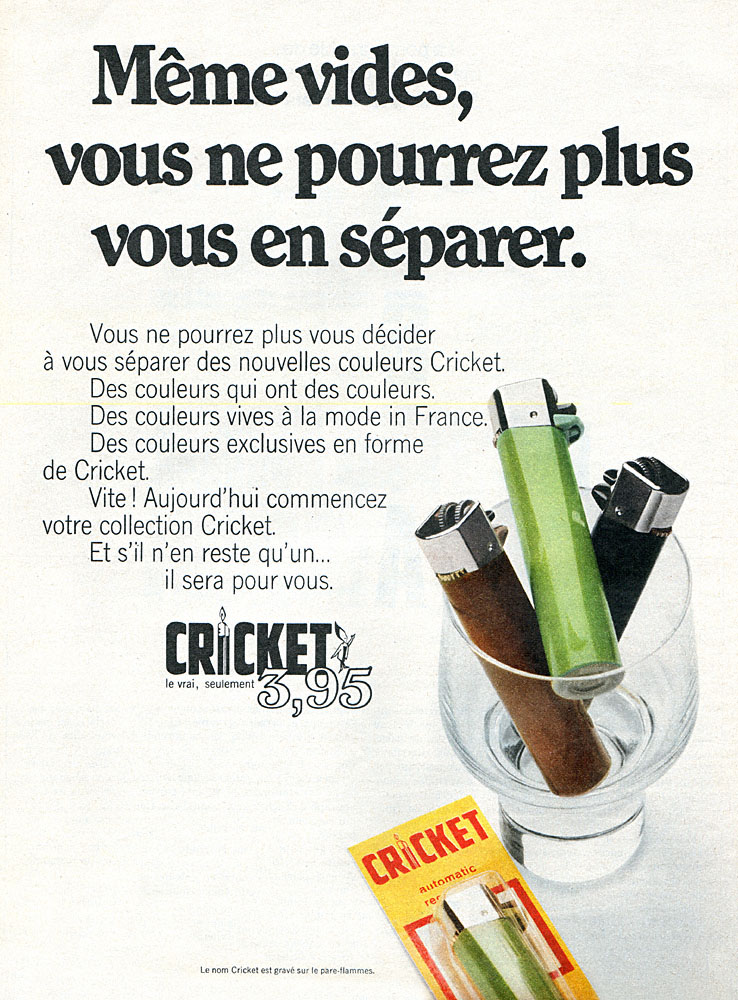 Advert Cricket 1970