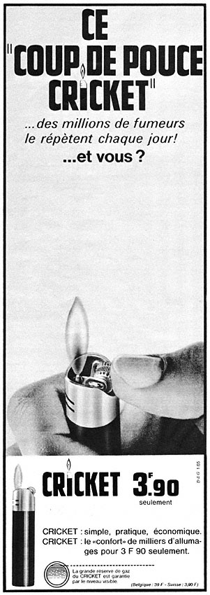 Advert Cricket 1965