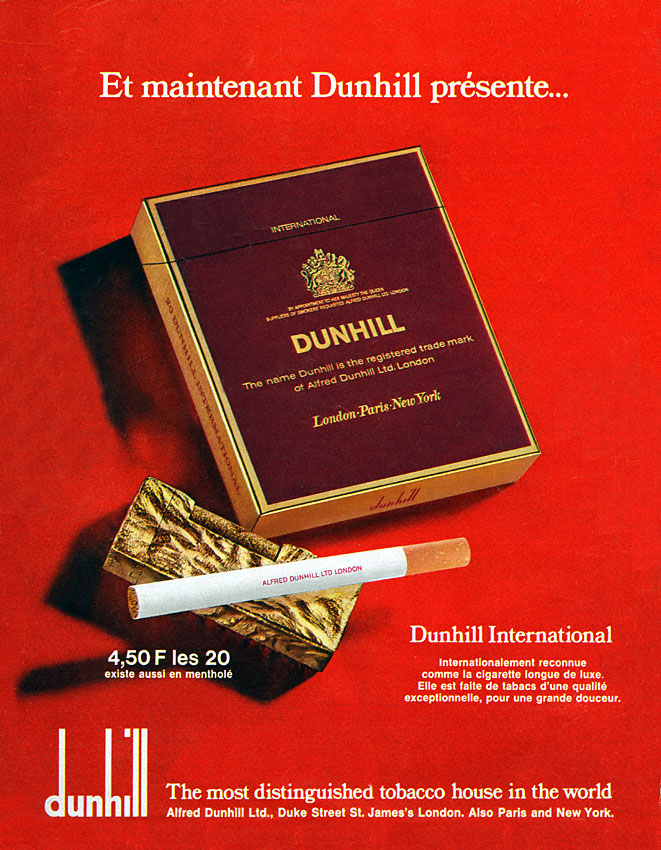 Advert Dunhill 1971