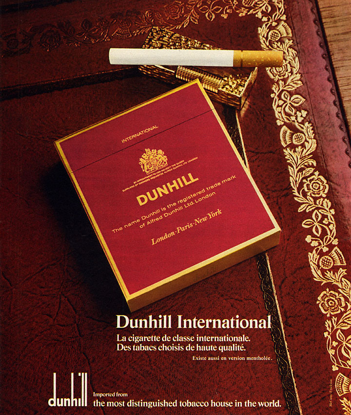 Advert Dunhill 1972