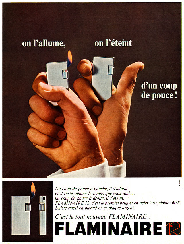 Advert Flaminaire 1968