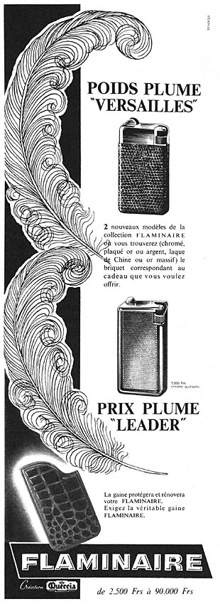 Advert Flaminaire 1956