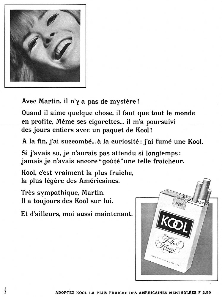 Advert Kool 1966