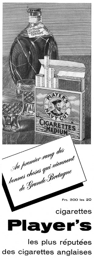 Advert Player's 1958
