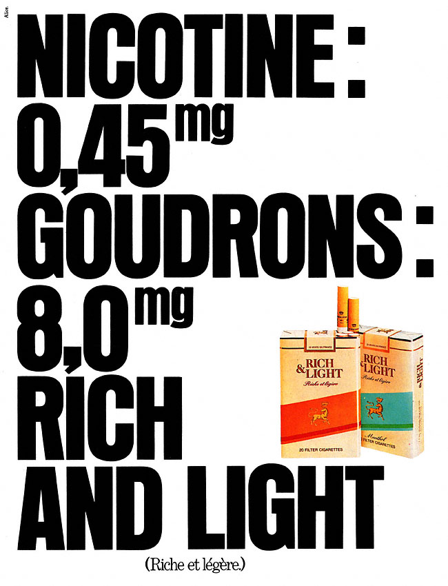 Advert Rich & Light 1978