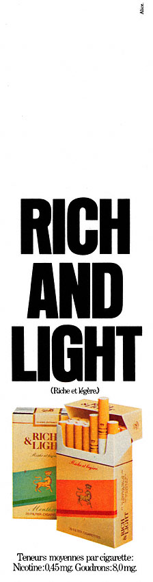 Advert Rich & Light 1980