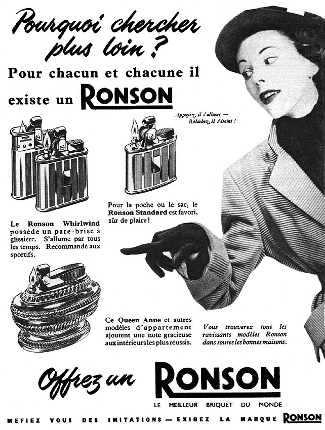 Advert Ronson 1951