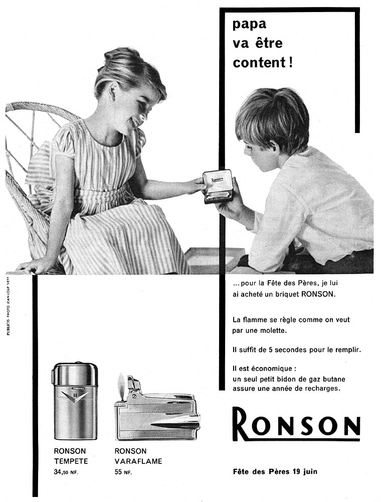 Advert Ronson 1960