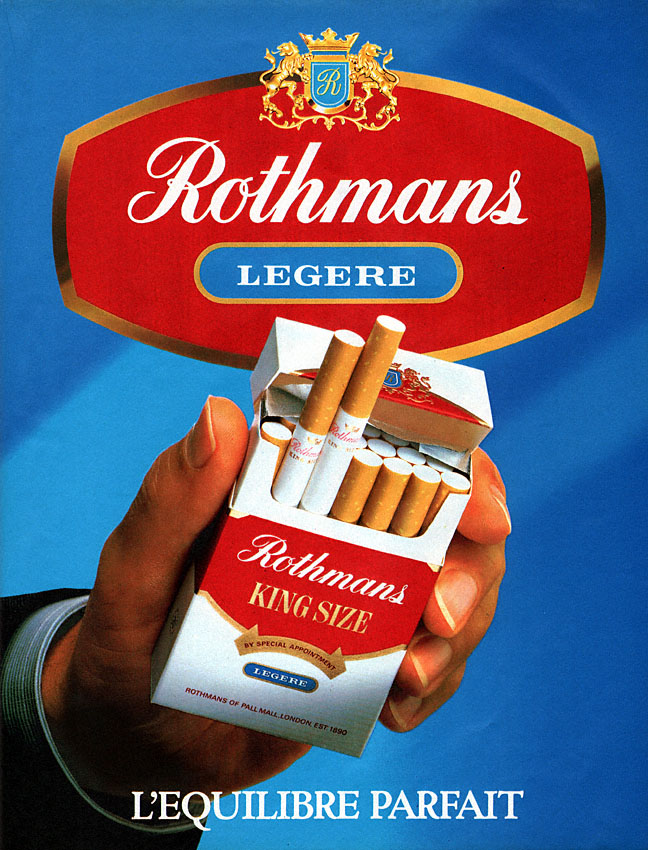 Advert Rothmans 1986