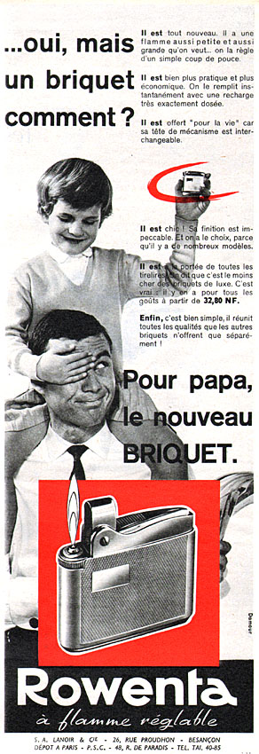 Advert Rowenta 1961