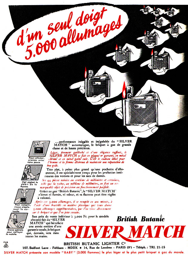 Advert Silver Match 1954
