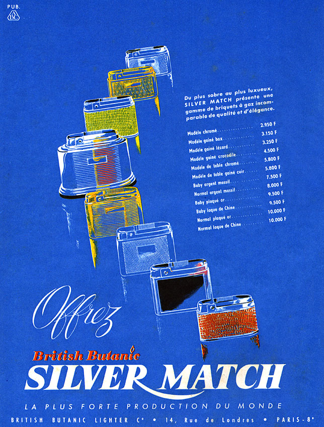 Advert Silver Match 1954