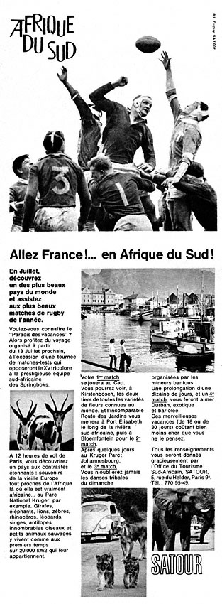 Advert Afrique du Sud 1967