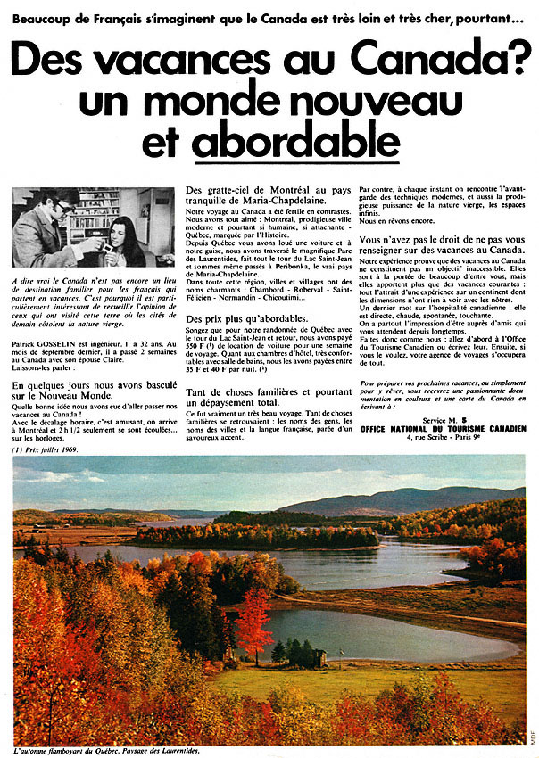 Advert Canada 1970
