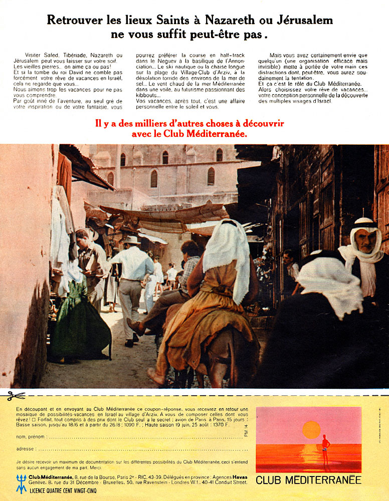 Advert Club M�diterrann�e 1967