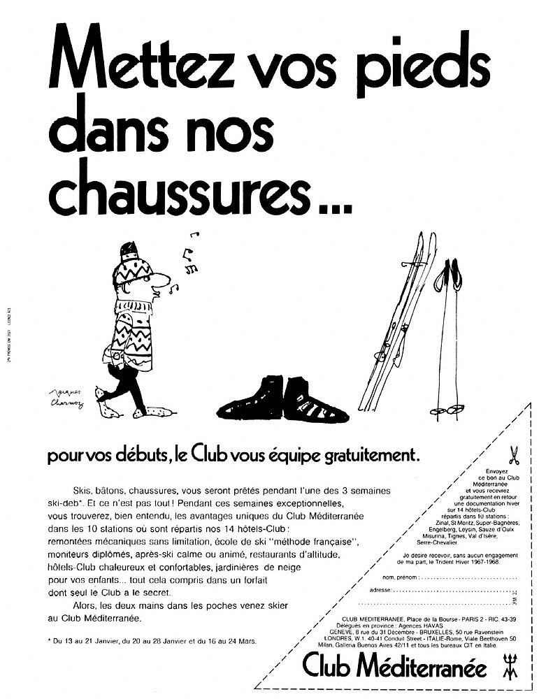 Advert Club M�diterrann�e 1967