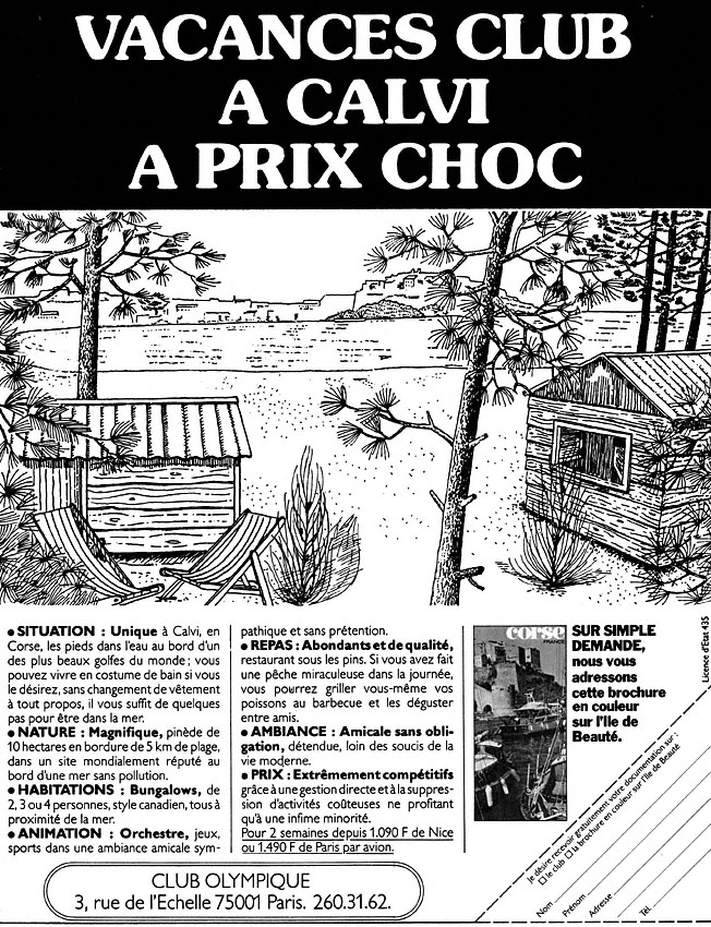 Advert Club Olympique 1977