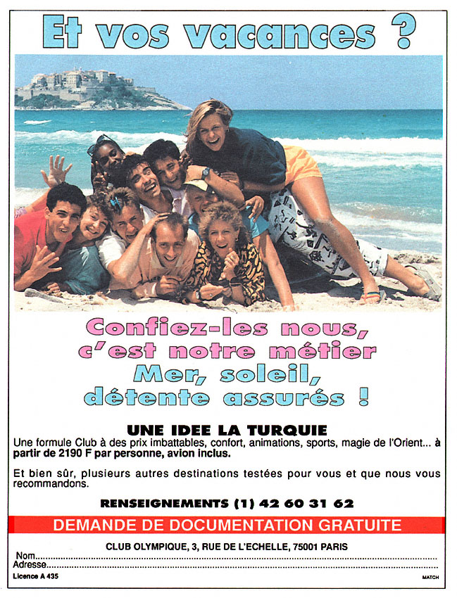 Advert Club Olympique 1992