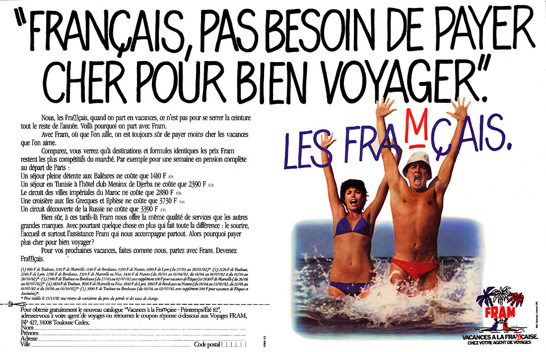 Advert Fram 1982