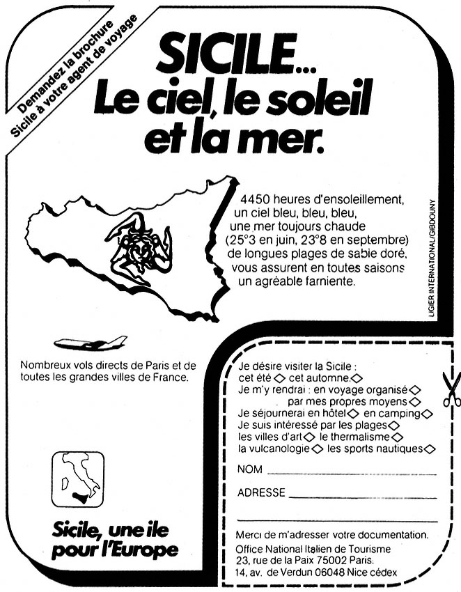 Advert Italie 1981