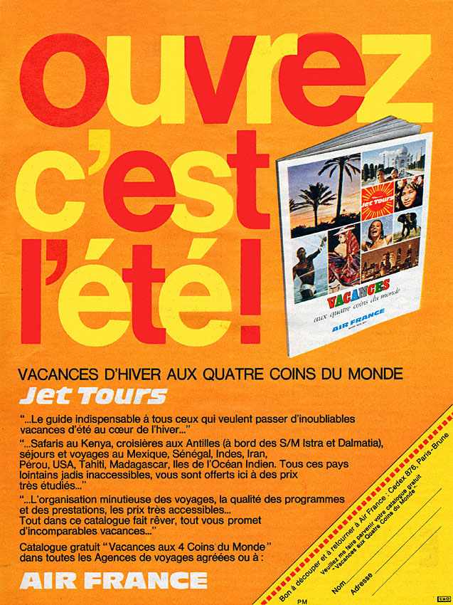 Advert Jet Tours 1971