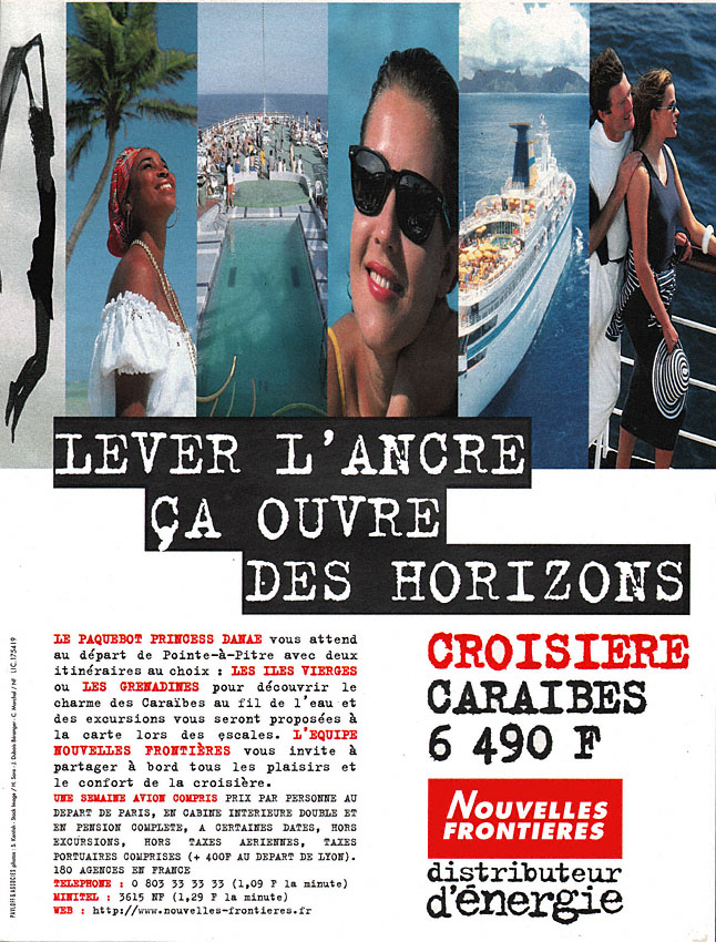 Advert Nouvelles frontieres 1997