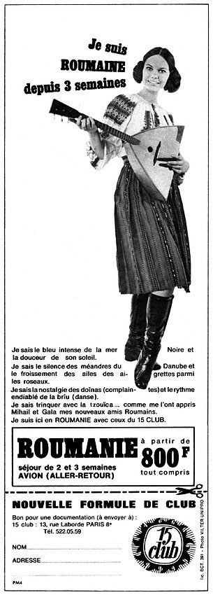 Advert Roumanie 1968