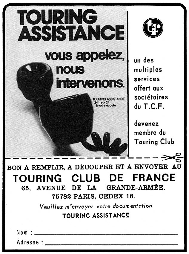 Advert Touring Club 1978