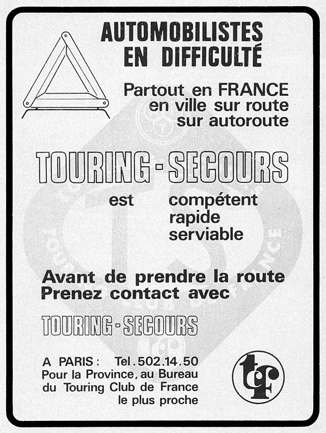 Advert Touring Club 1978