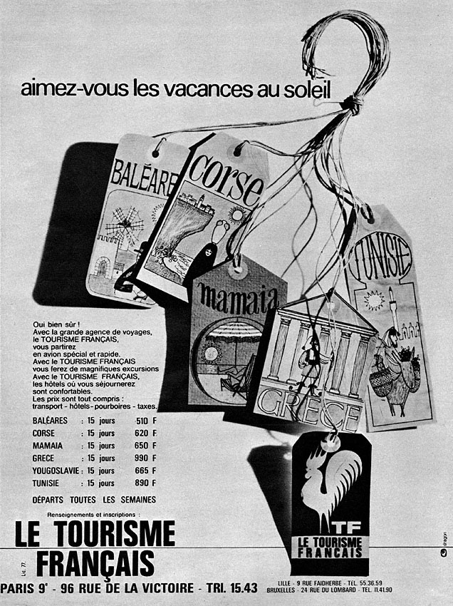 Advert TourismeFrancais 1964