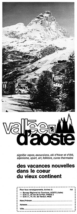 Advert Val Aoste 1972