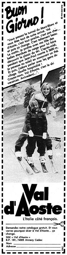 Advert Val Aoste 1983