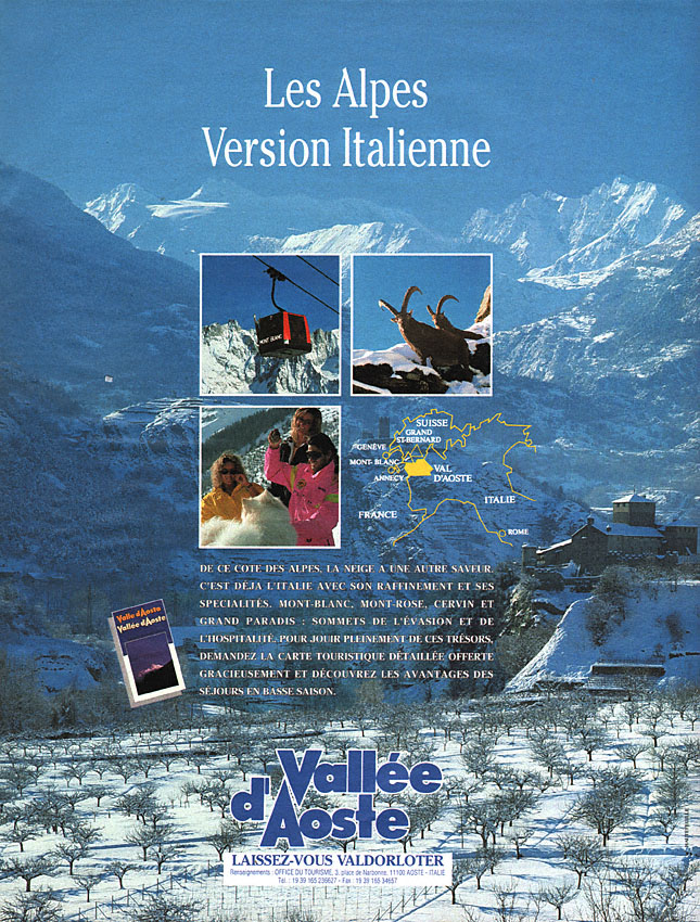 Advert Val Aoste 1992