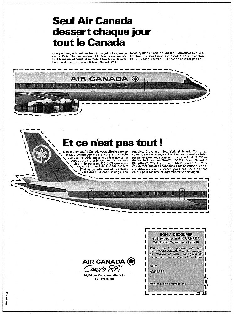 Advert Air Canada 1969