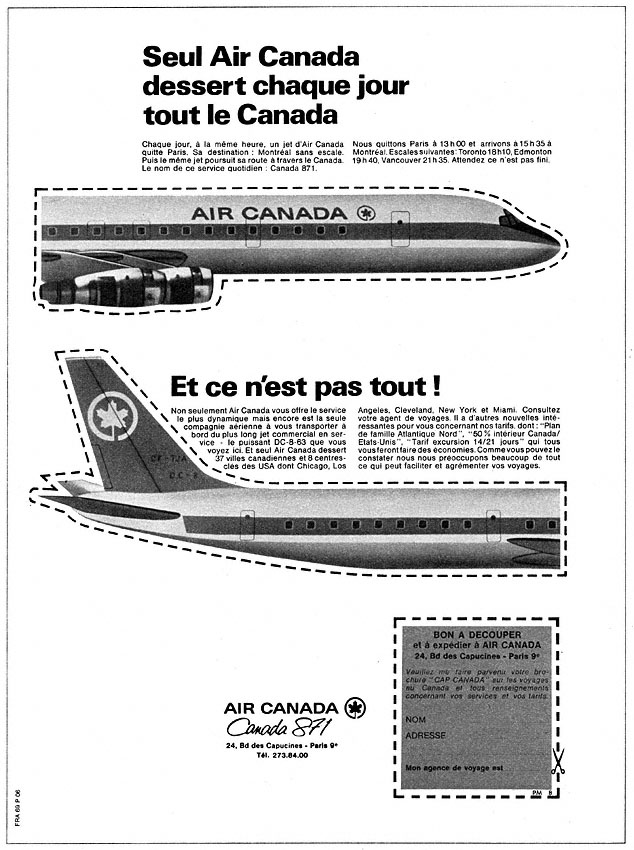 Advert Air Canada 1969