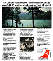 Advert Air Canada 1974