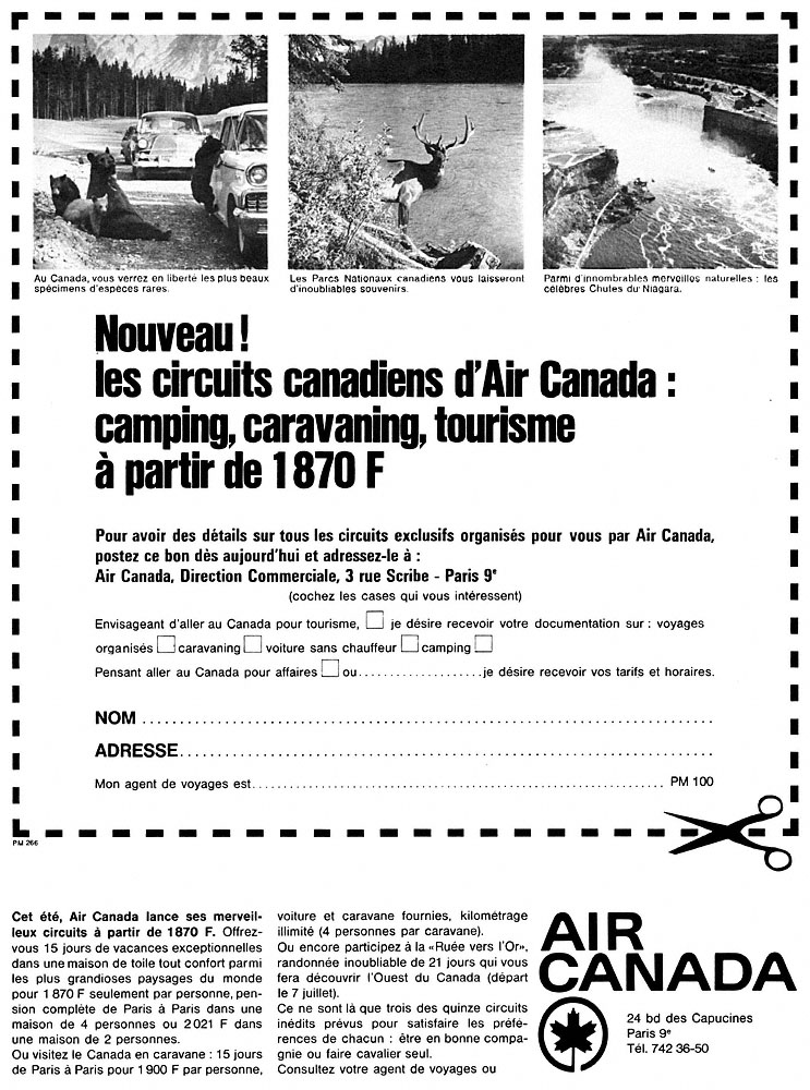 Advert Air Canada 1966