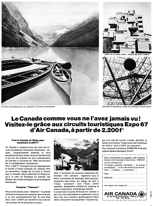 Advert Air Canada 1967