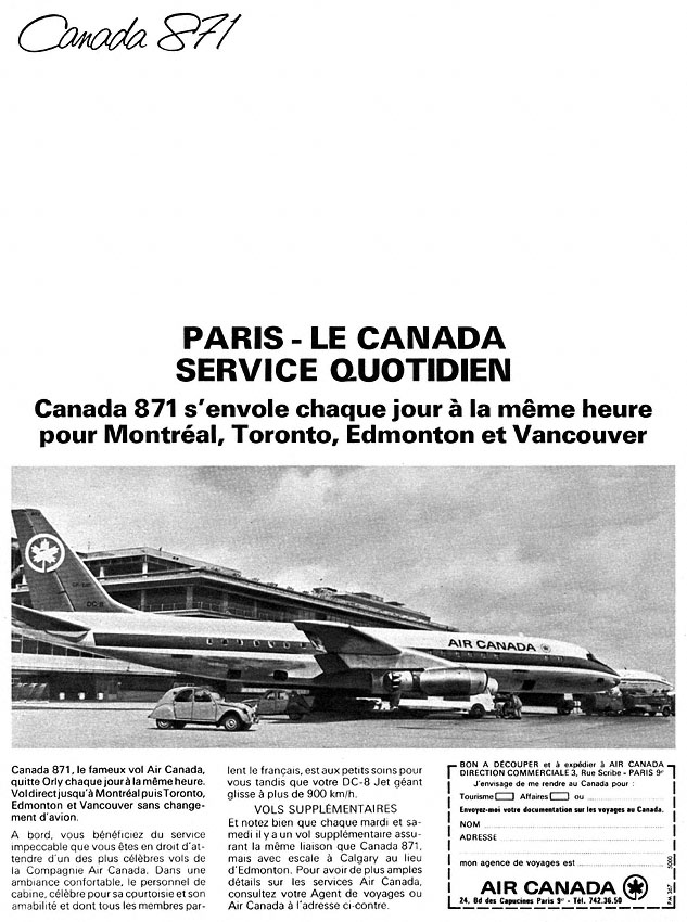 Advert Air Canada 1967