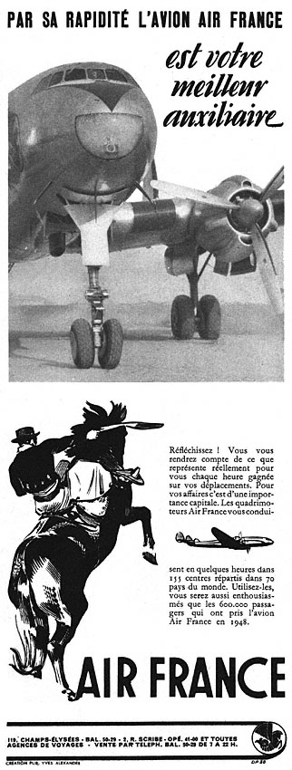 Advert Air France 1949