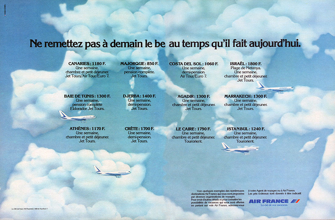 Advert Air France 1977