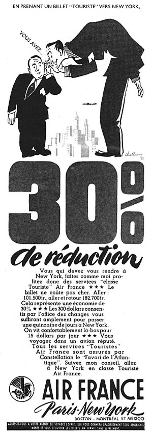Advert Air France 1952