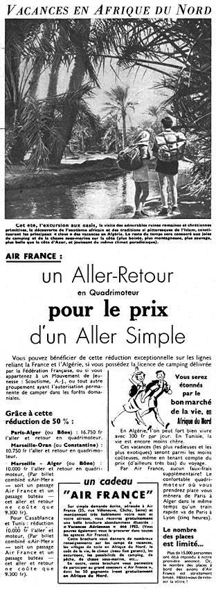 Advert Air France 1952