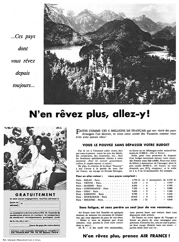 Advert Air France 1956