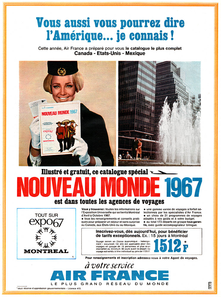 Advert Air France 1967