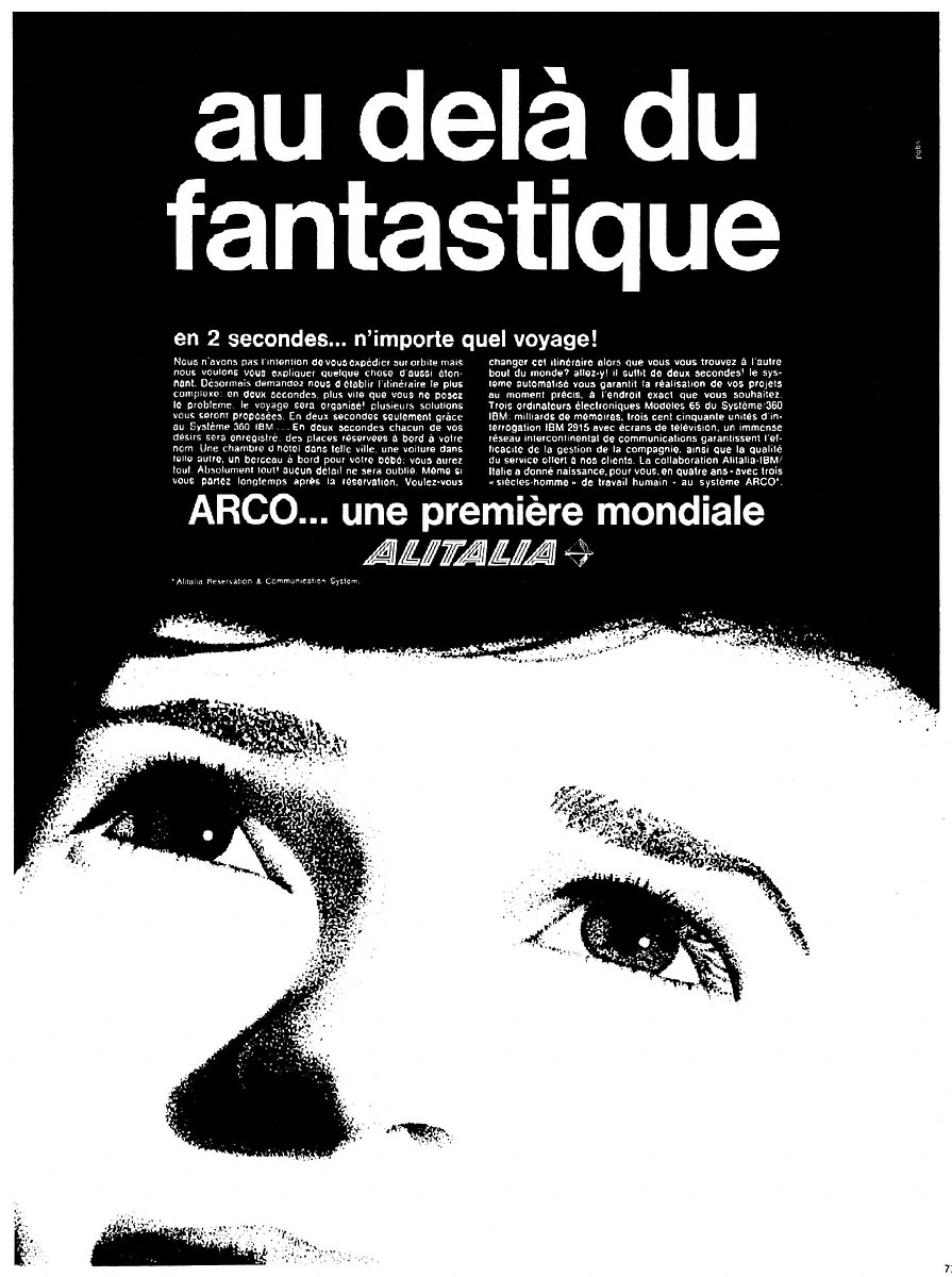 Advert Alitalia 1968