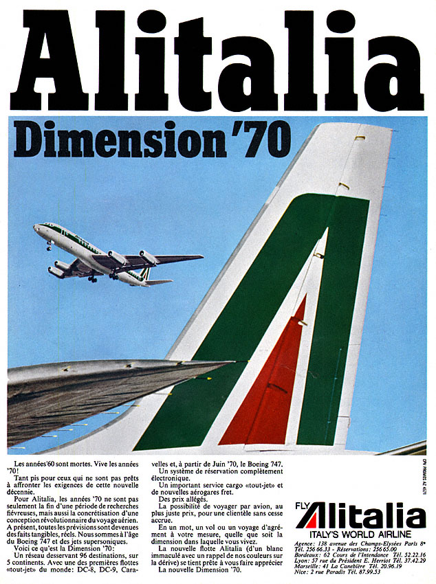 Advert Alitalia 1970