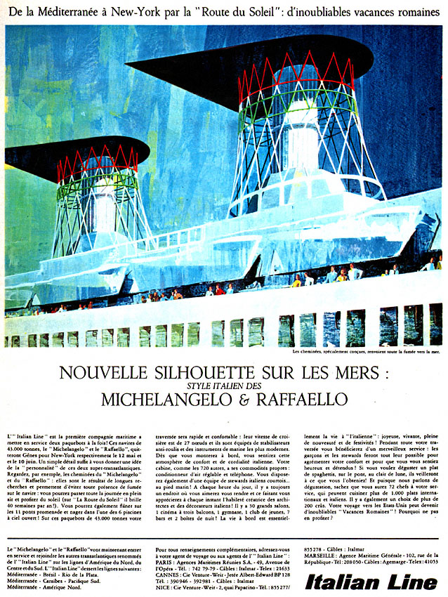 Advert Italian line 1965